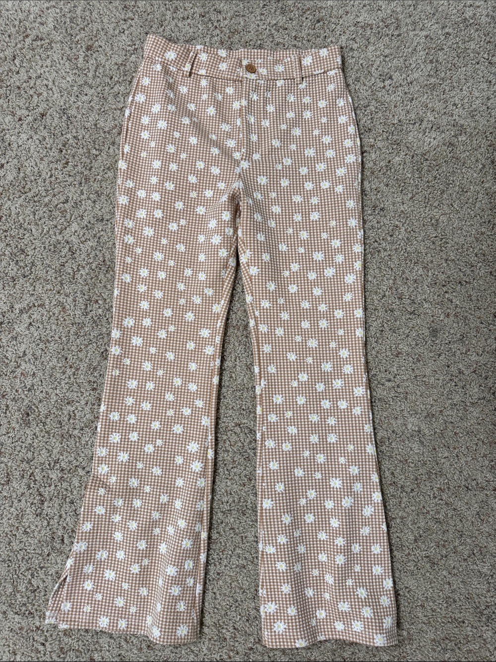 Boutique Plaid Flower Pants